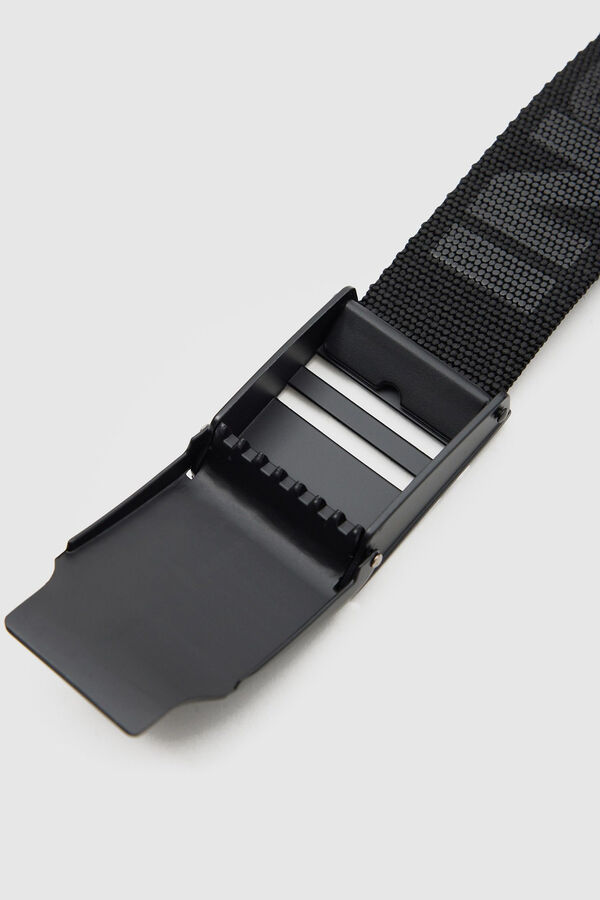 Inside Canvas belt with logo black