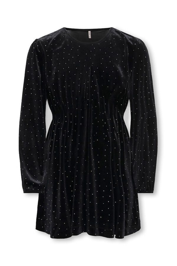 Only Girls Short dress with sparkles noir
