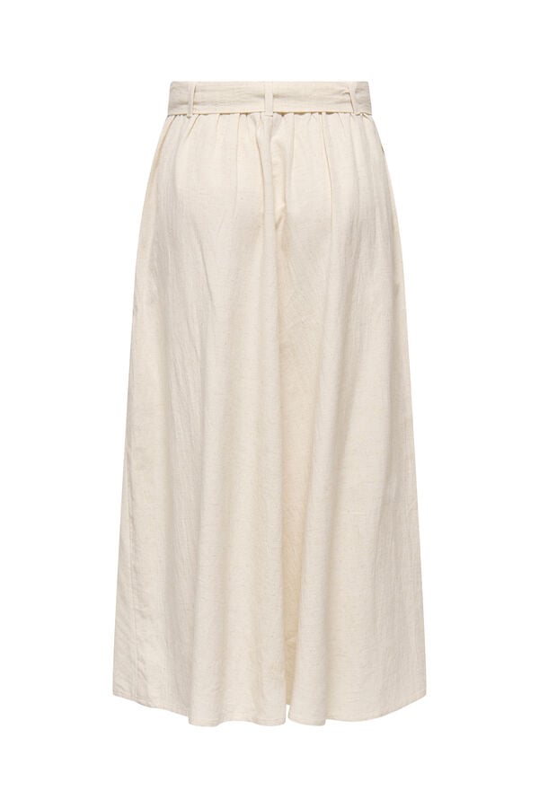 JDY Leinen-Midi-Rock Grau