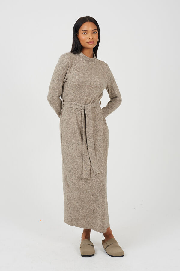 Brave Soul Vestido longo com cinto azul