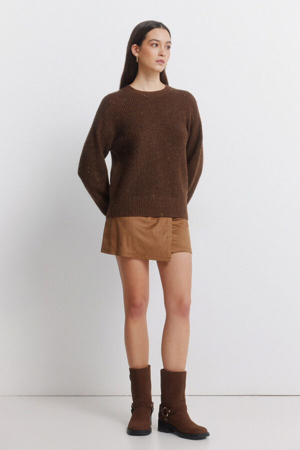 Springfield Pull &agrave; paillettes nude