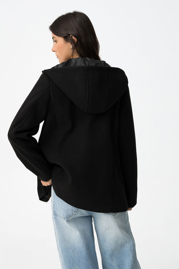 Tiffosi Short coat with hood black