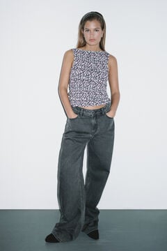 Springfield Top floral ajustado