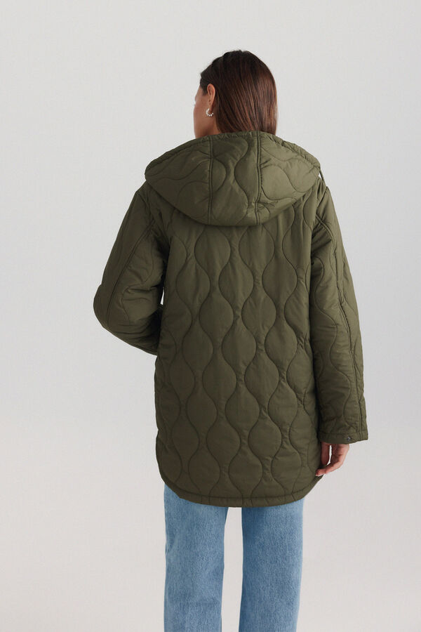 Springfield Puffer jacket with hood beige