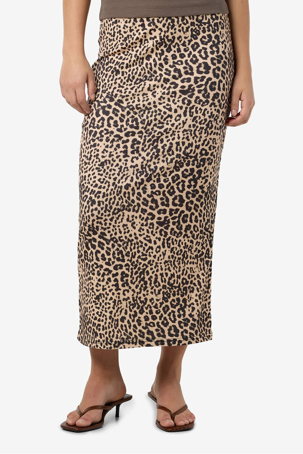 Noisy May Leoparden midi mit Bund Nude