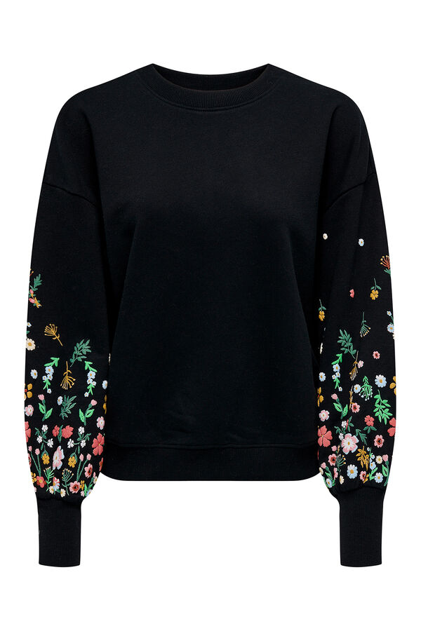 Only Sudadera cuello redondo negro