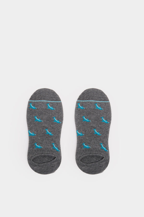 Springfield Nevidljive čarape sa delfinima tamnosiva