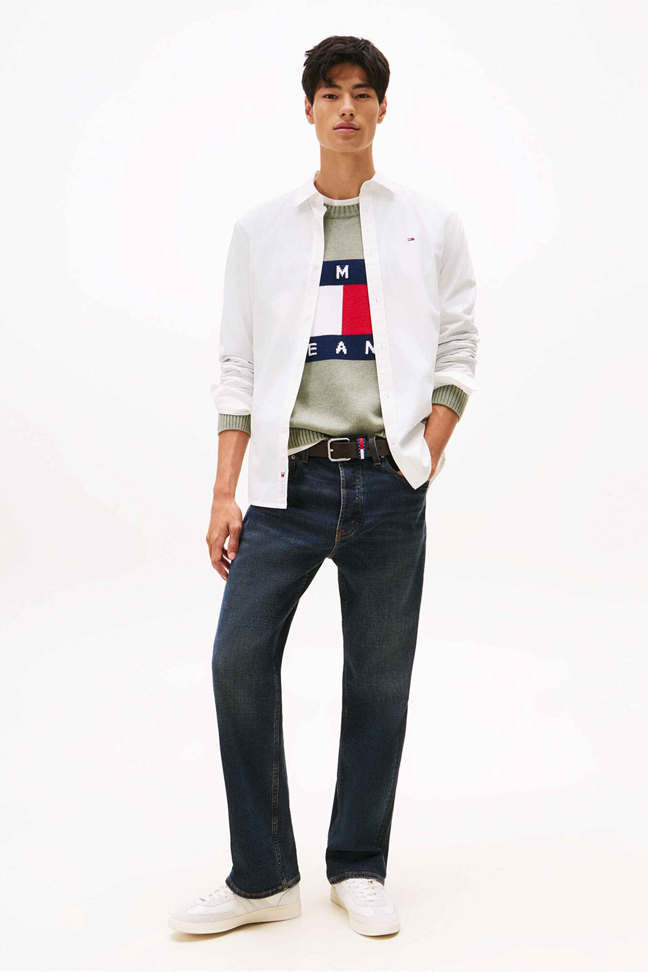 Tommy Jeans Camisa regular de popel&iacute;n