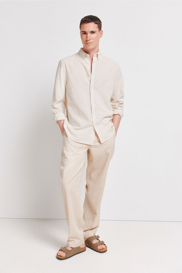 Springfield Chemise lin gris