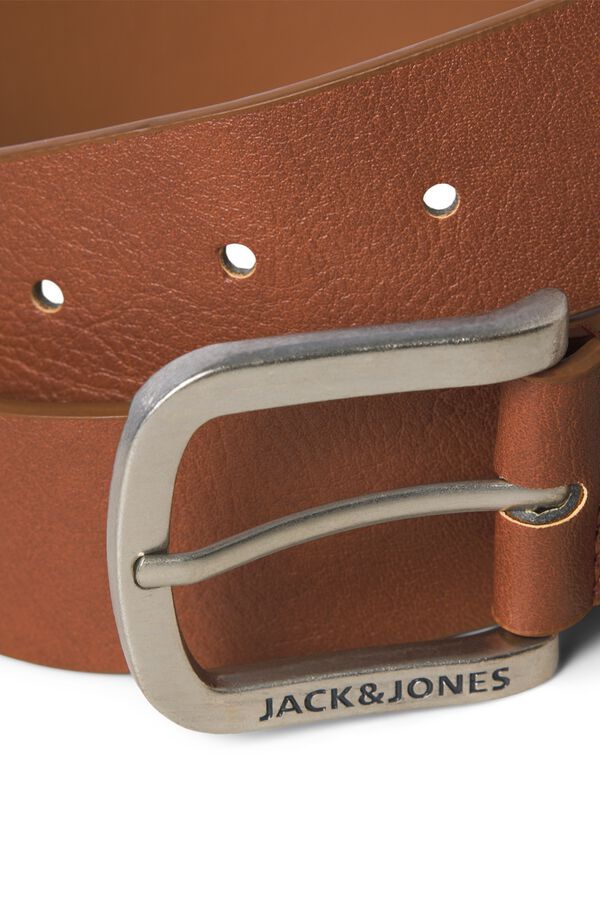 Jack & Jones 100% leather belt nude