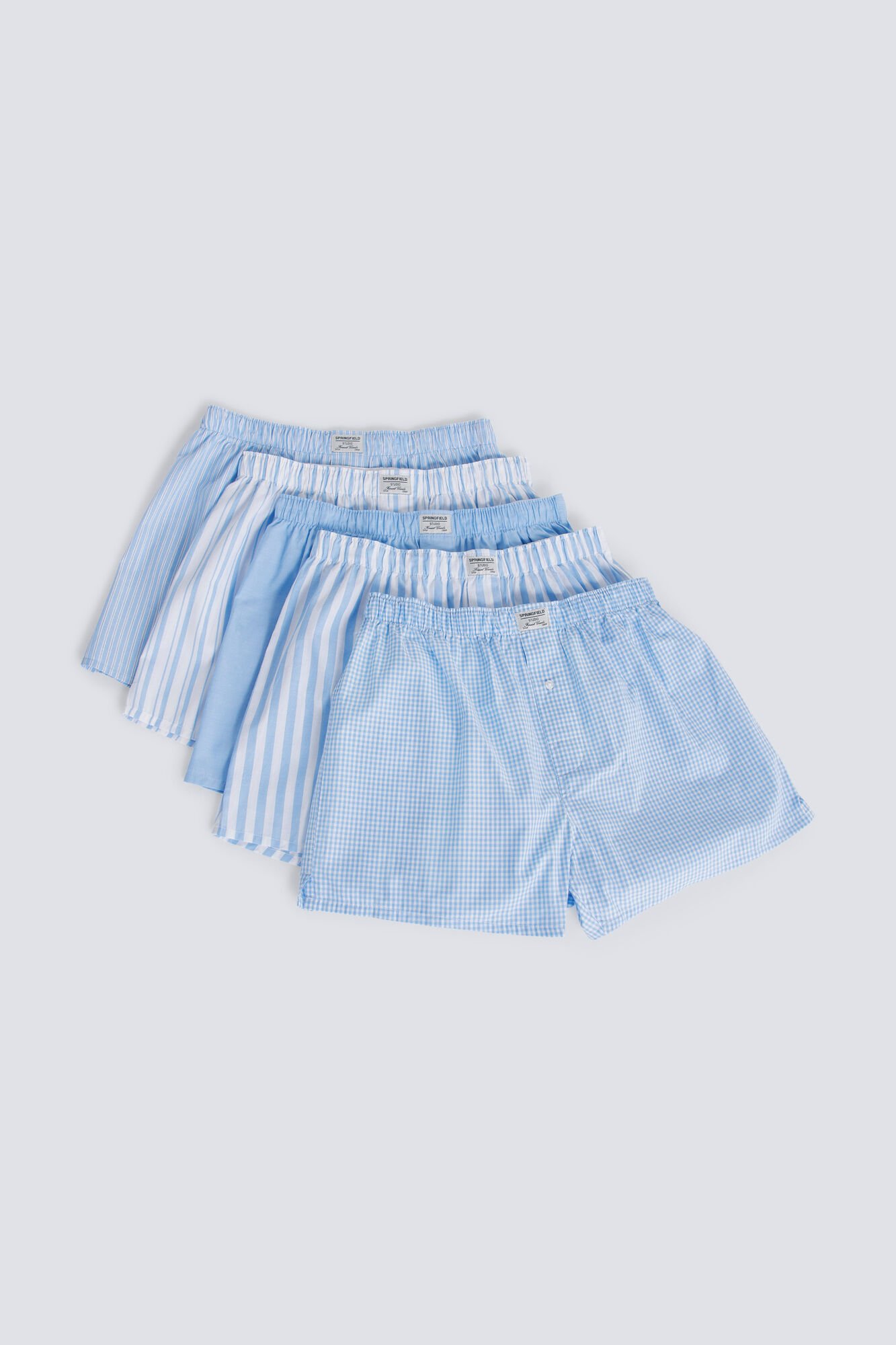 Springfield Blue striped 5-pack boxers