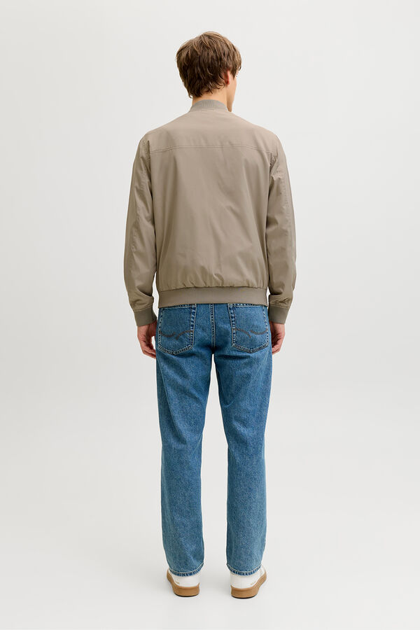 JJ REBEL Chaqueta bomber corta tejido plano gris