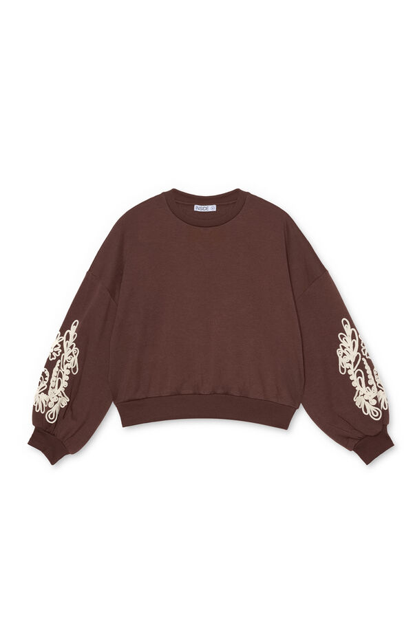 Inside Sudadera cuello redondo marr&oacute;n