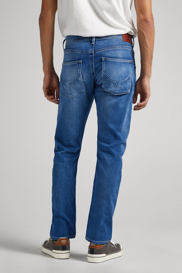 Springfield Mid-rise regular fit Track jeans bluish
