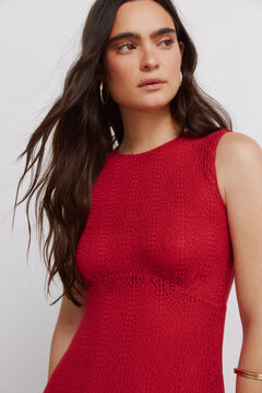 Springfield Vestido midi tirantes bordado