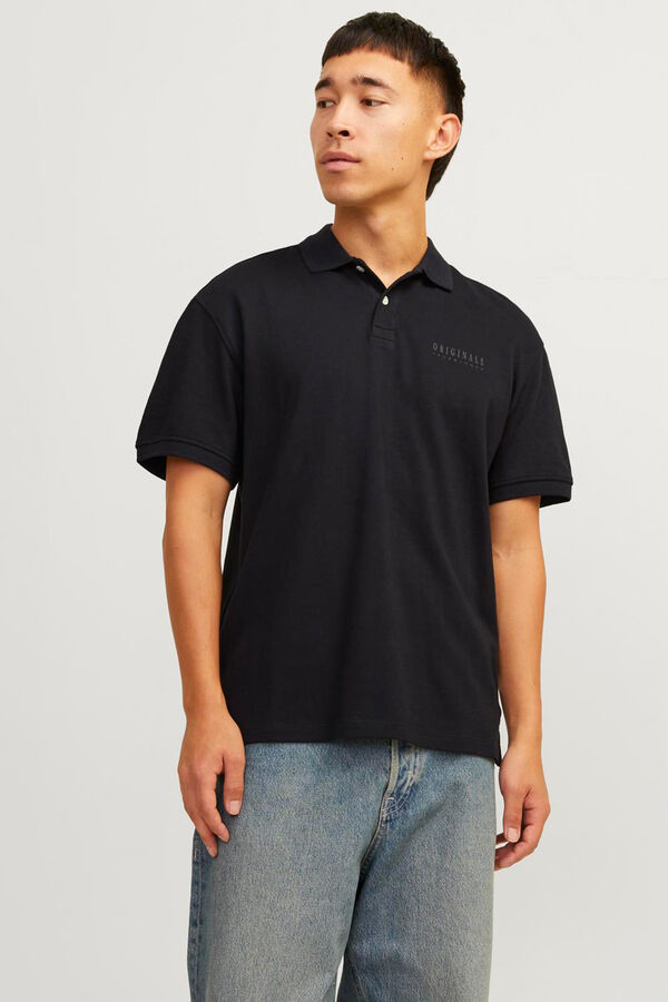 Springfield Plain fit polo shirt black