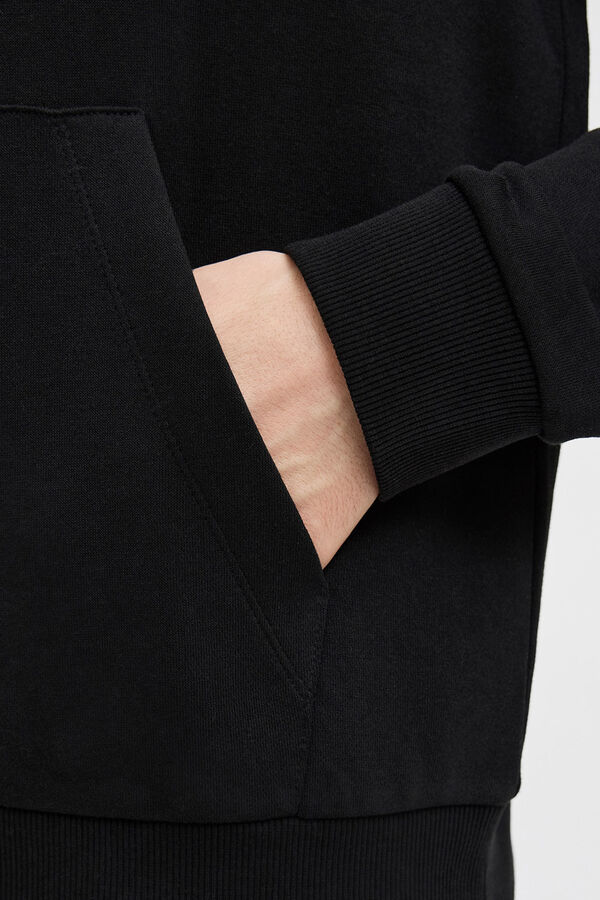 JJ REBEL Sudadera con capucha b&aacute;sica negro