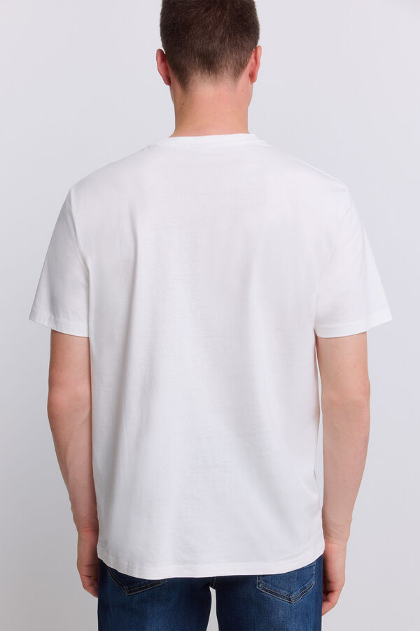 Springfield V-shaped T-shirt beige