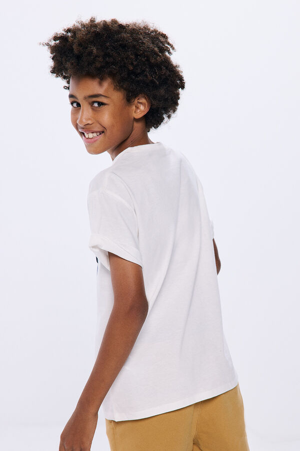 Springfield Boy's skateboard t-shirt boja slonovače