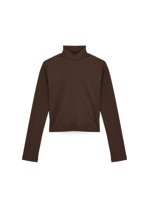 Koton T-shirt de gola alta cru