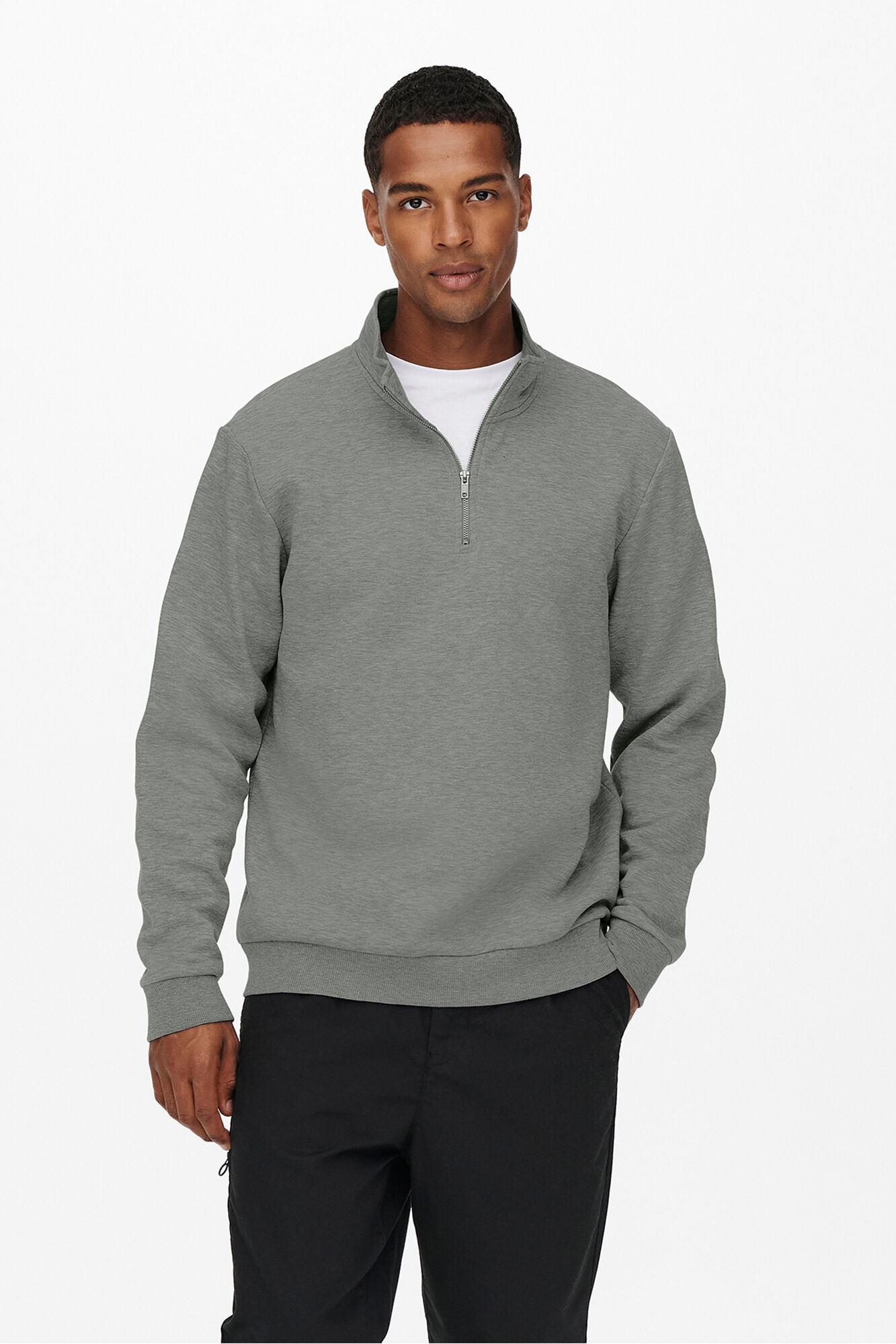 Only & Sons Sweatshirt com fecho-&eacute;clair