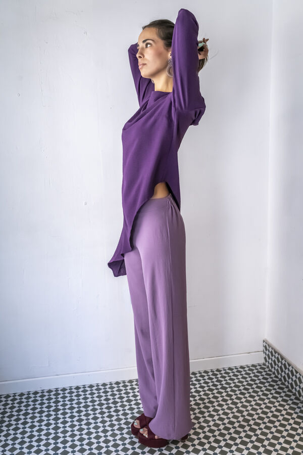 Cul Sac Pantal&oacute;n Palazzo morado/lila