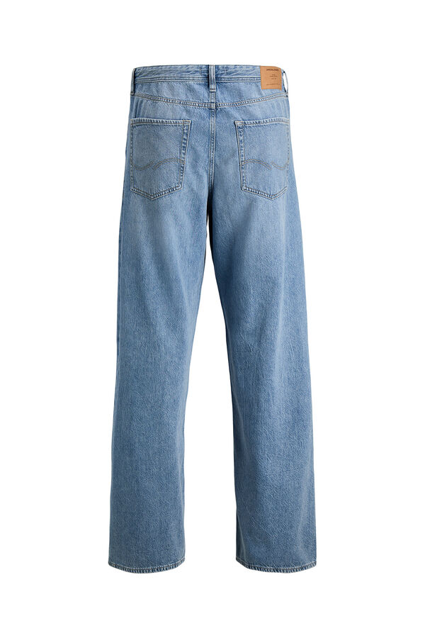 Jack & Jones Cotton wide leg mid-rise jeans bleu