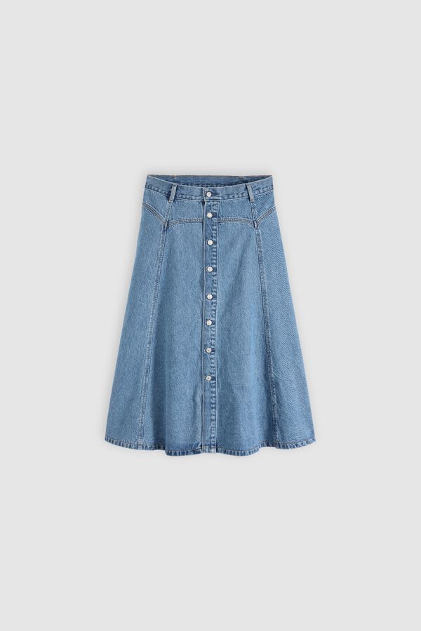 Levi's Falda vaquera midi azul
