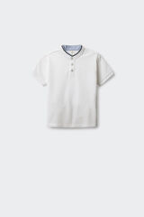 Springfield Polo majica sa kineskom kragnom za dečake Bela