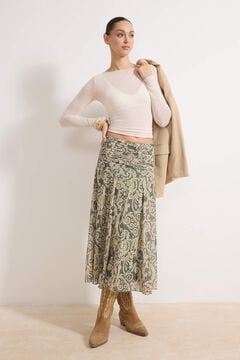 Trendyol Falda midi estampada