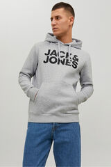 Jack & Jones Logo hooded sweatshirt  grey
