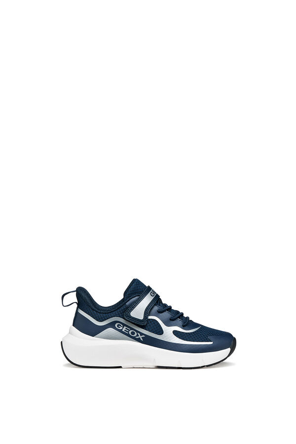 Geox Faux leather trainers blue