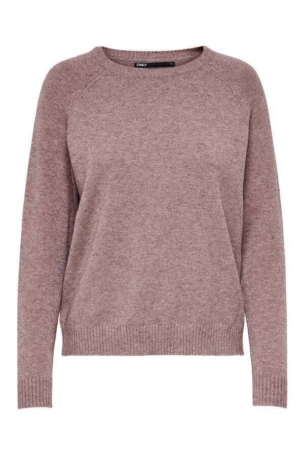 Only Plain round neck jumper rose