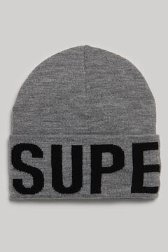 Springfield Branded knitted hat grey