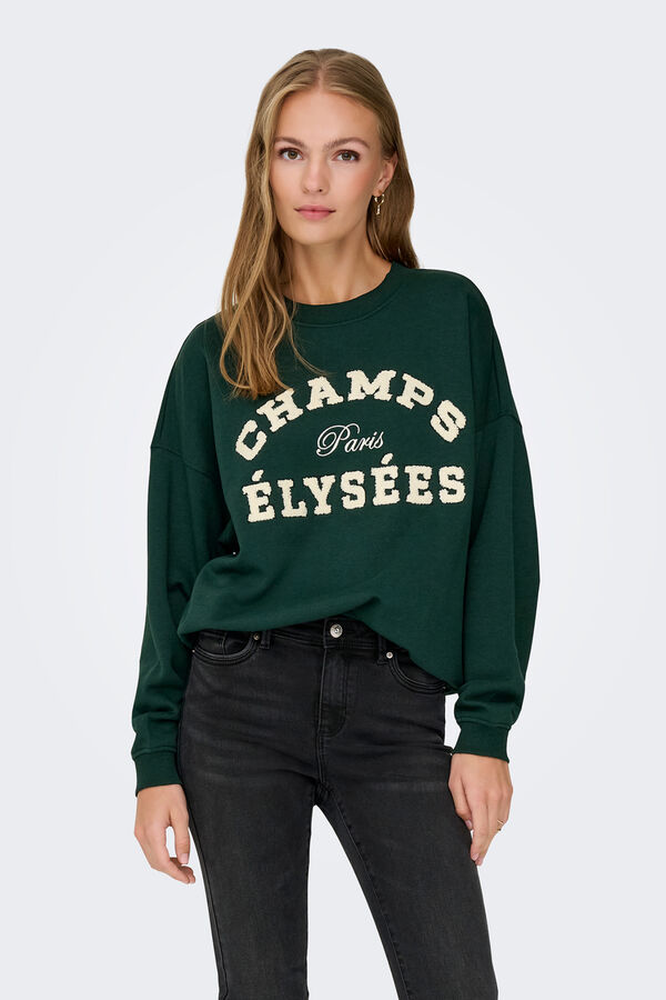 JDY Round neck sweatshirt green