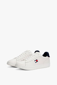 Tommy Jeans Zapatillas blancas con bandera de Tommy Jeans