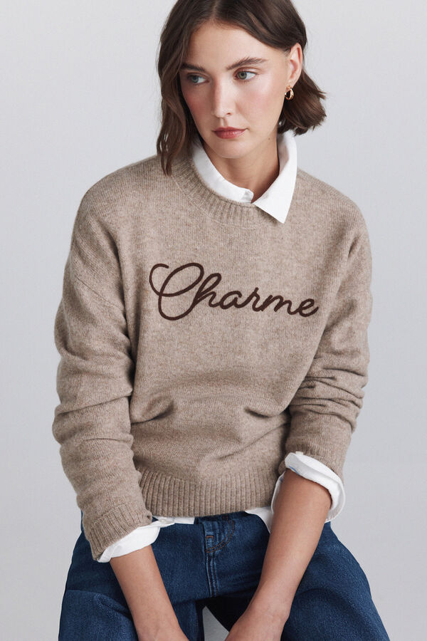 Springfield Text jumper nude