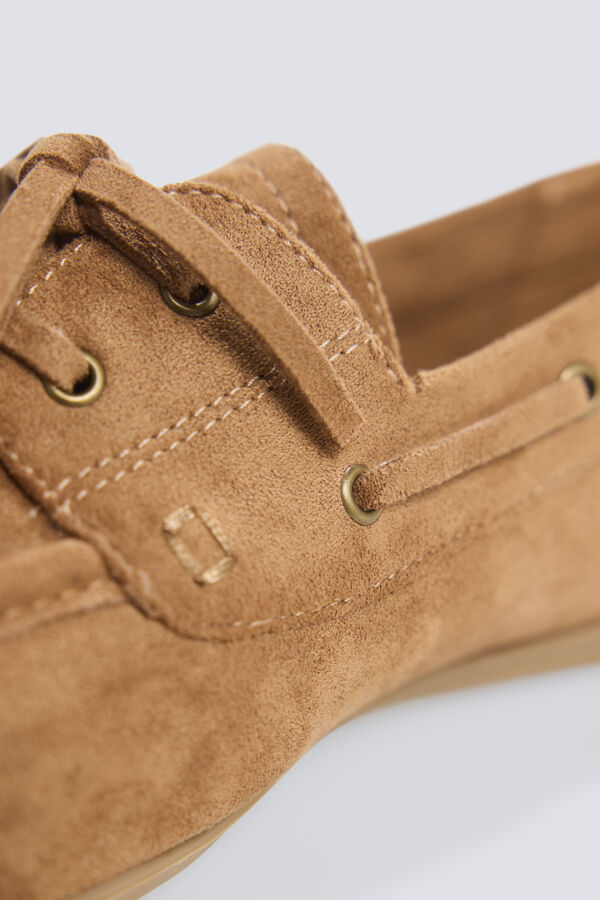 Springfield Mocassins effet daim nude