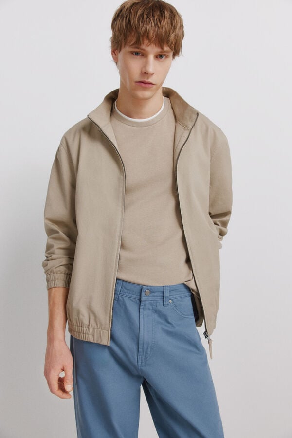 Springfield 5-pocket washed straight fit trousers blue