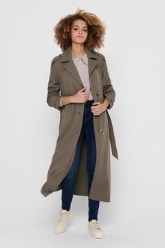 Springfield Long fluid trench coat brown