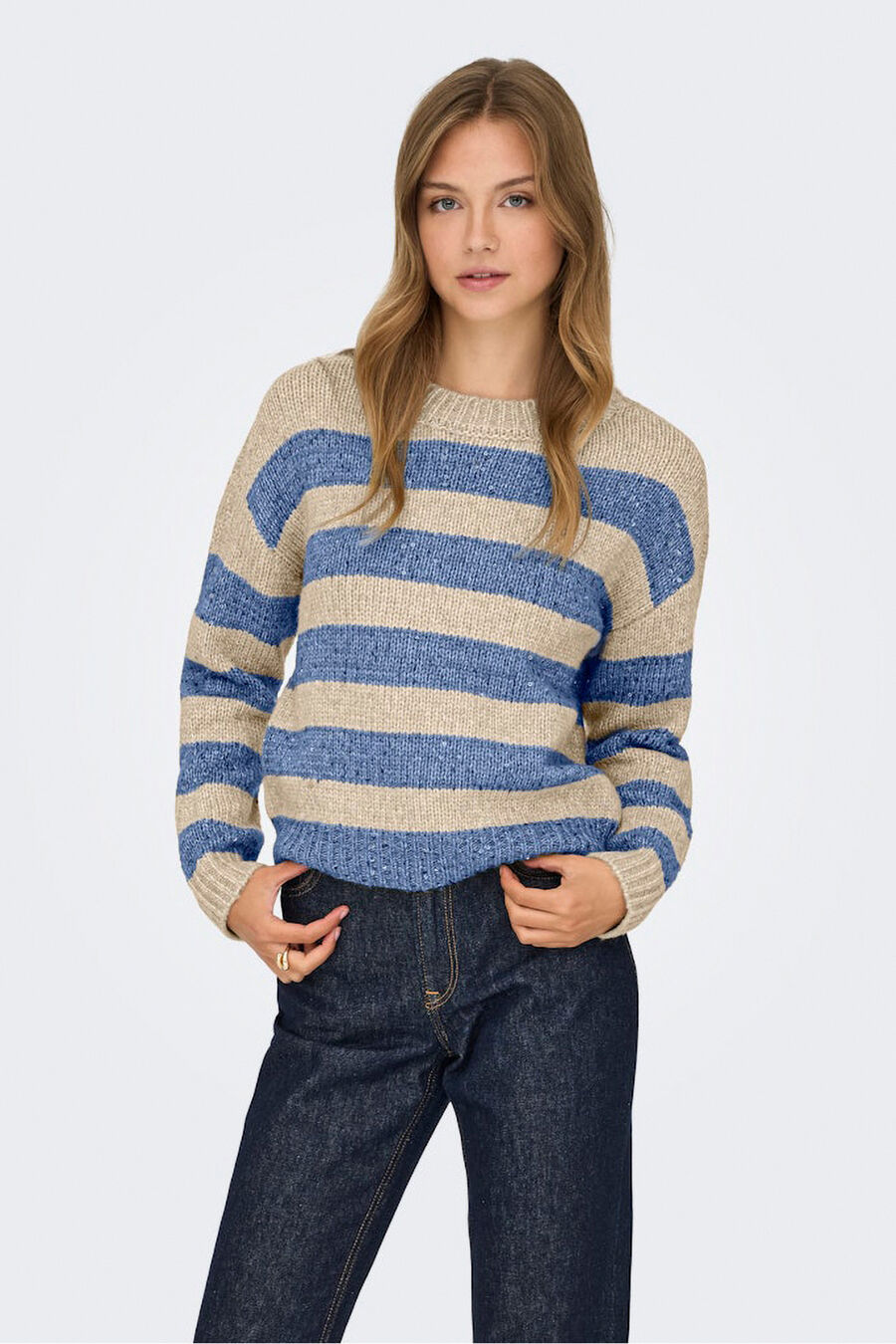 Jersey de rayas y lentejuelas