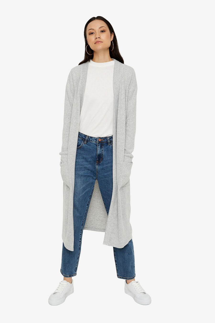 Cárdigan largo fino