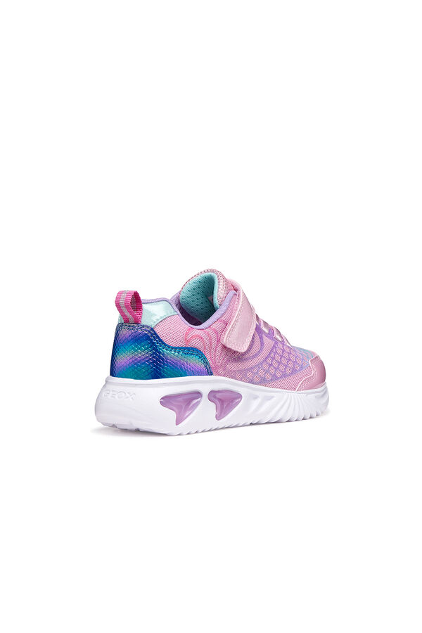 Geox T&ecirc;nis com efeito de pele rosa