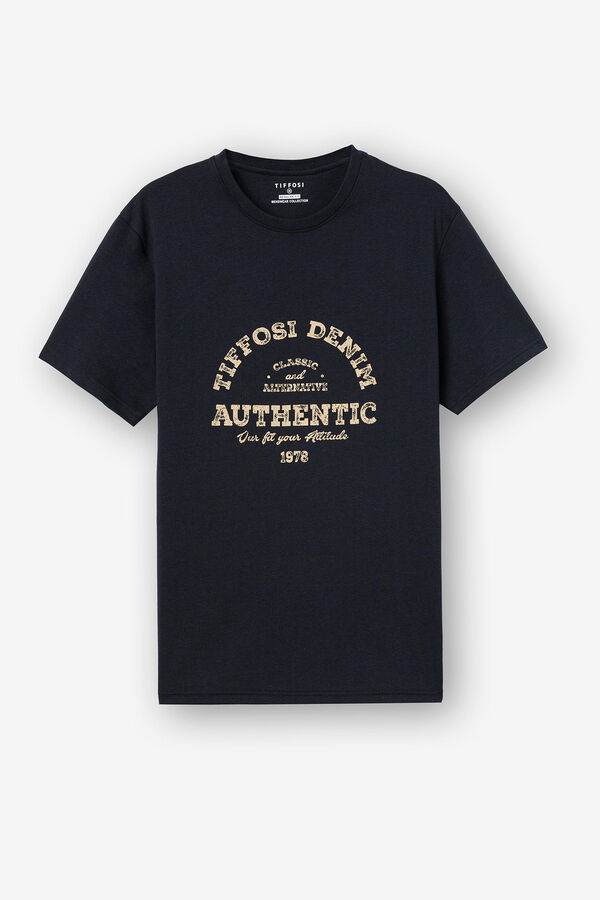 Springfield T-shirt with front print navy