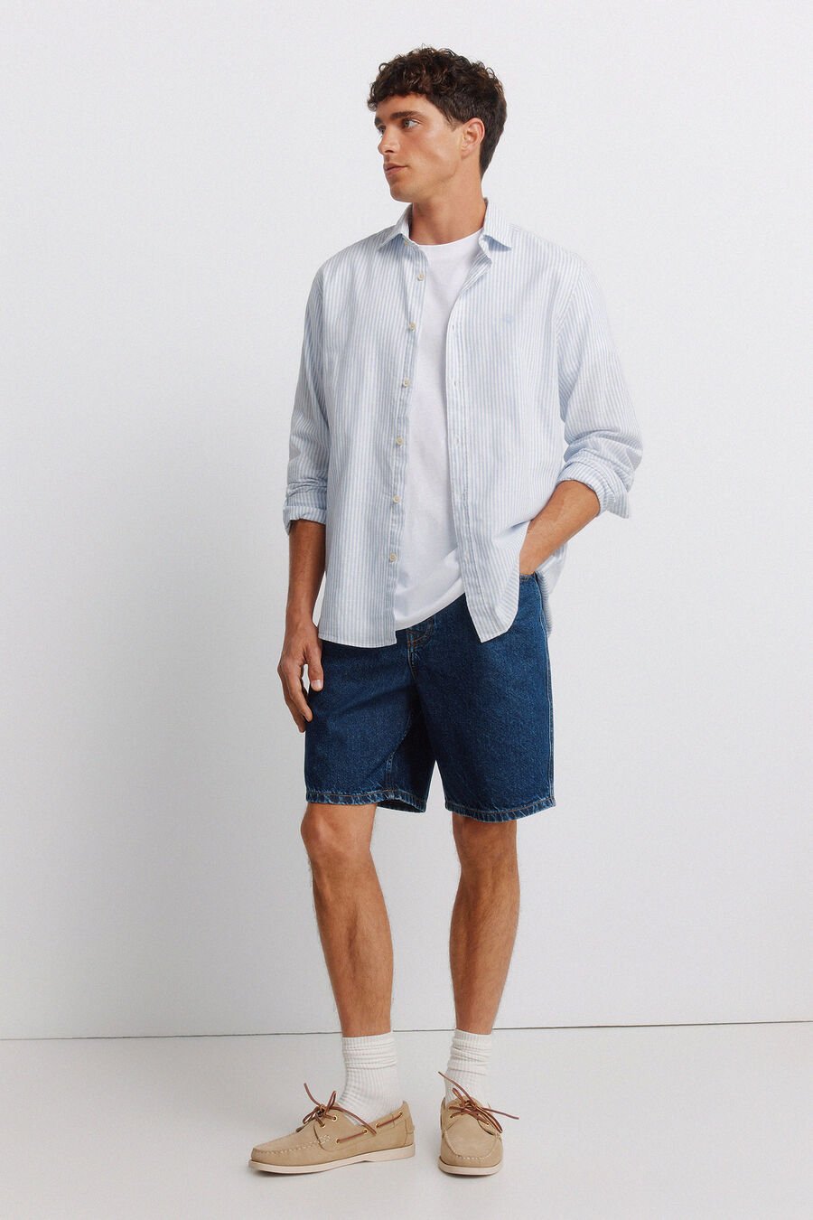 Bermuda vaquera straight fit