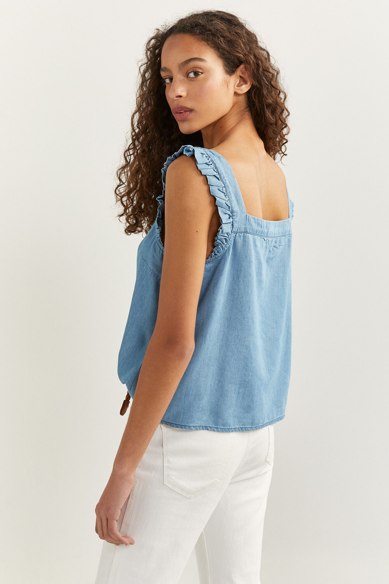 tencel denim top