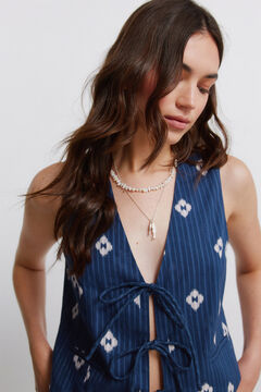 Springfield Printed tie gilet