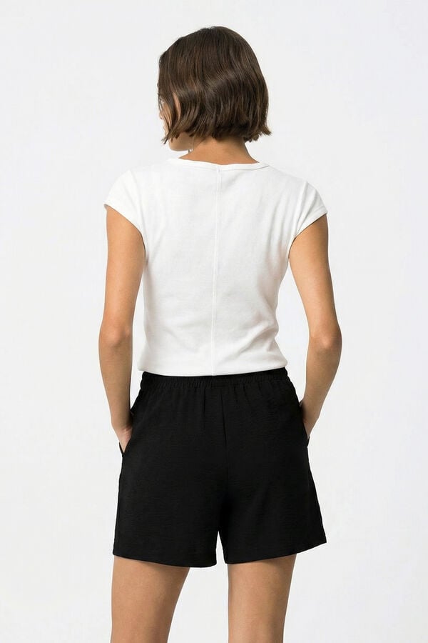 Tiffosi Shorts casual fluido negro