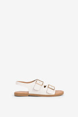 Springfield Flat sandal with buckles bijela