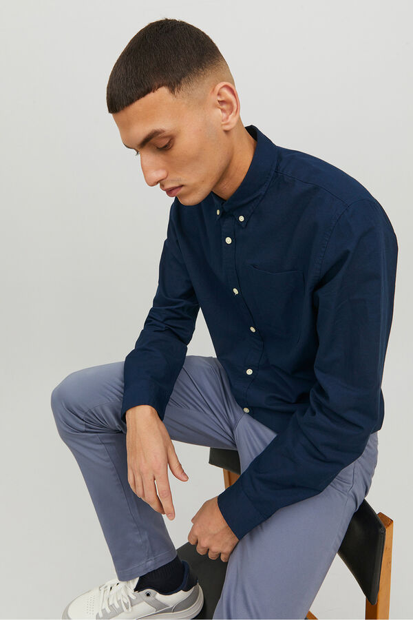 Jack & Jones Oxford-Freizeithemd Blau
